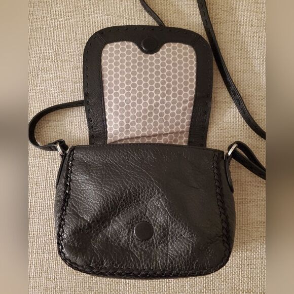 Brighton Jeweled Front Pebbled Leather Crossbody Purse - Picture 11 of 15